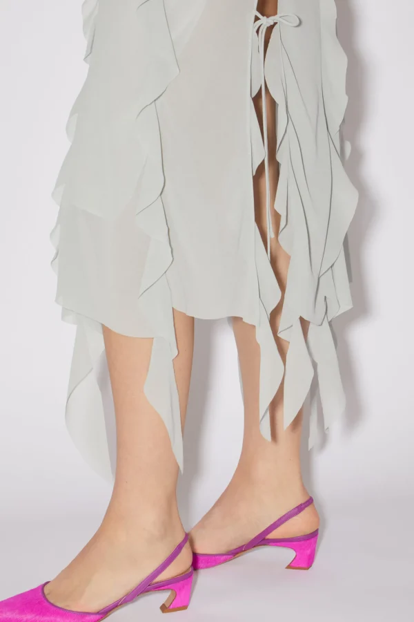 Chiffonkleid Mit Ruschen>Acne Studios Best Sale