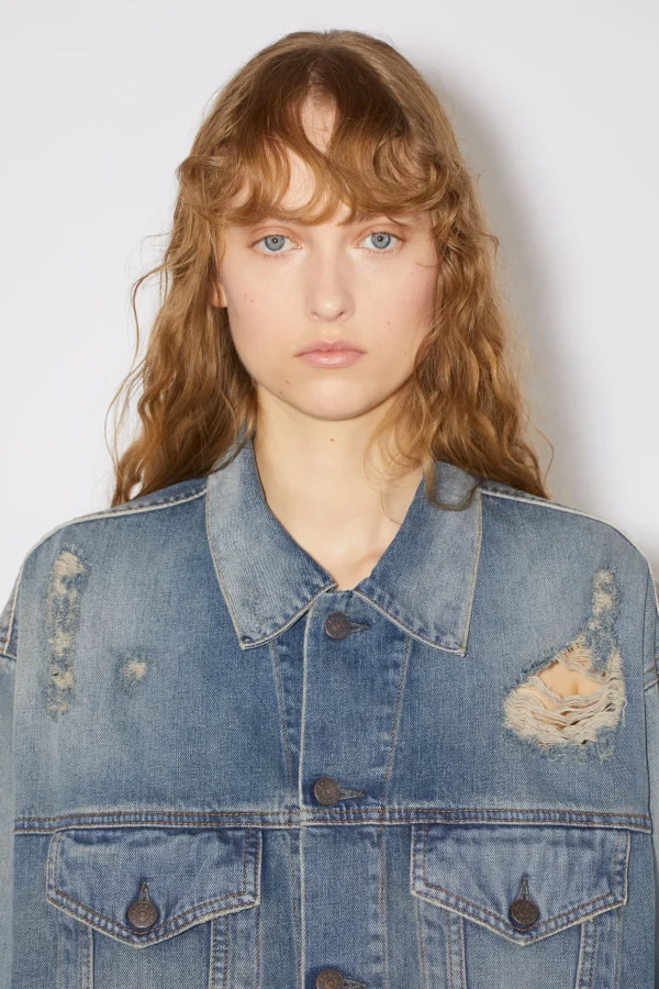 Destroyed-Denimjacke In Lockerer Passform – Detroit>Acne Studios Flash Sale