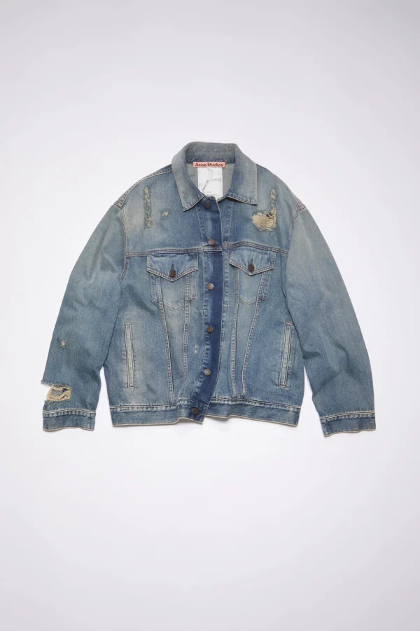 Destroyed-Denimjacke In Lockerer Passform – Detroit>Acne Studios Flash Sale