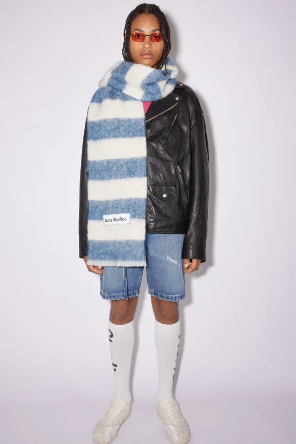 Gestreifter Schal Aus Woll-Mix>Acne Studios Fashion