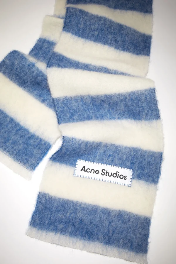 Gestreifter Schal Aus Woll-Mix>Acne Studios Fashion