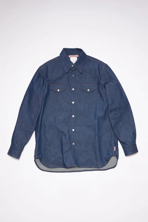 Jeanshemd Mit Knopfleiste>Acne Studios Cheap