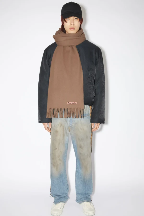 Oversized-Wollschal Mit Fransen>Acne Studios Cheap