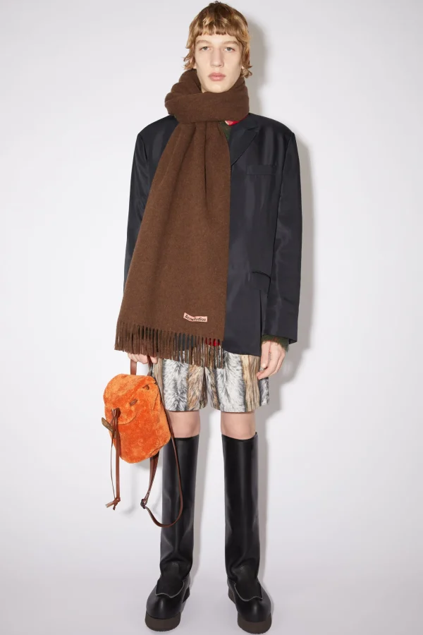 Oversized-Wollschal Mit Fransen>Acne Studios Store