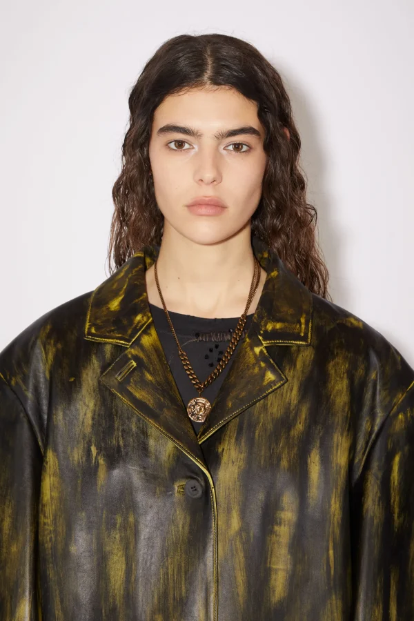 Painted Leather Jacket>Acne Studios Best Sale