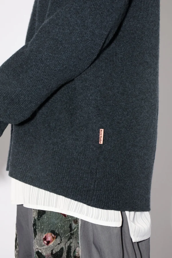Pullover Aus Wolle Und Cashmere Mit V-Ausschnitt>Acne Studios Discount