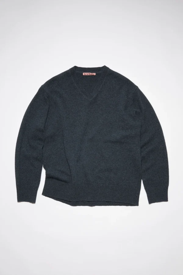 Pullover Aus Wolle Und Cashmere Mit V-Ausschnitt>Acne Studios Discount