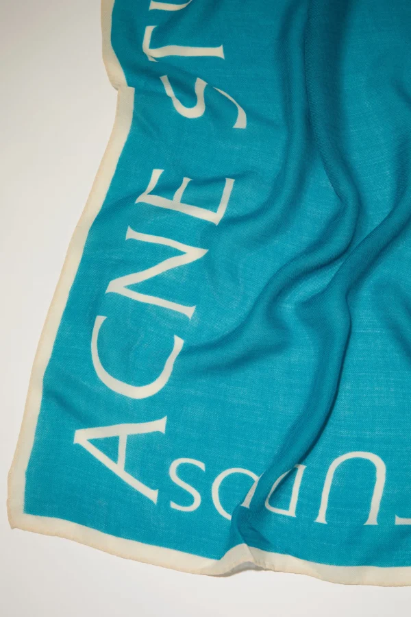 Quadratischer Wollschal Mit Logo>Acne Studios Hot