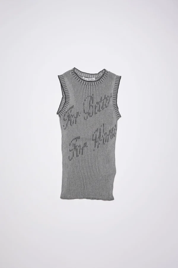 Stricktop Mit Stickerei>Acne Studios Online