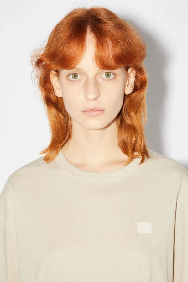T-Shirt Mit Face-Aufnaher>Acne Studios Clearance