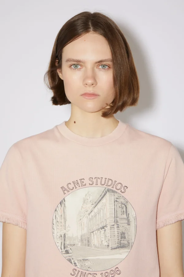 T-Shirt Mit Print>Acne Studios New