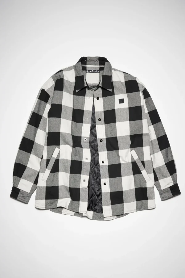 Wattierte Hemdjacke Mit Karomuster>Acne Studios Store
