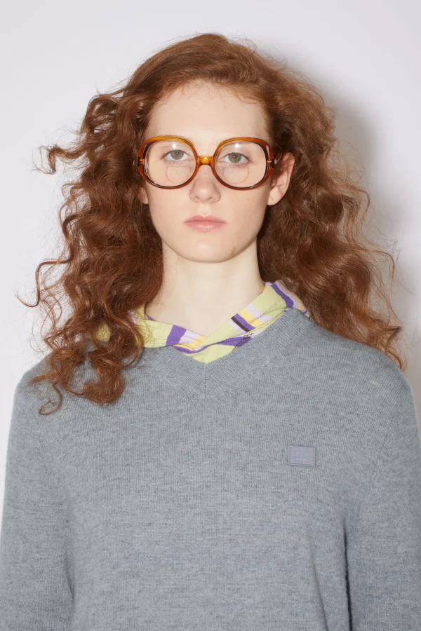 Wollpullover Mit V-Ausschnitt>Acne Studios Outlet